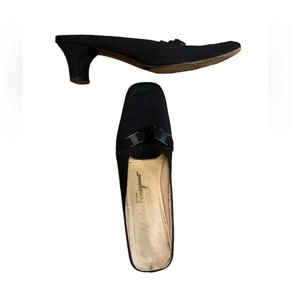 Salvatore Ferragamo | Black Heeled Shoes | Size 7 - Picture 1 of 9